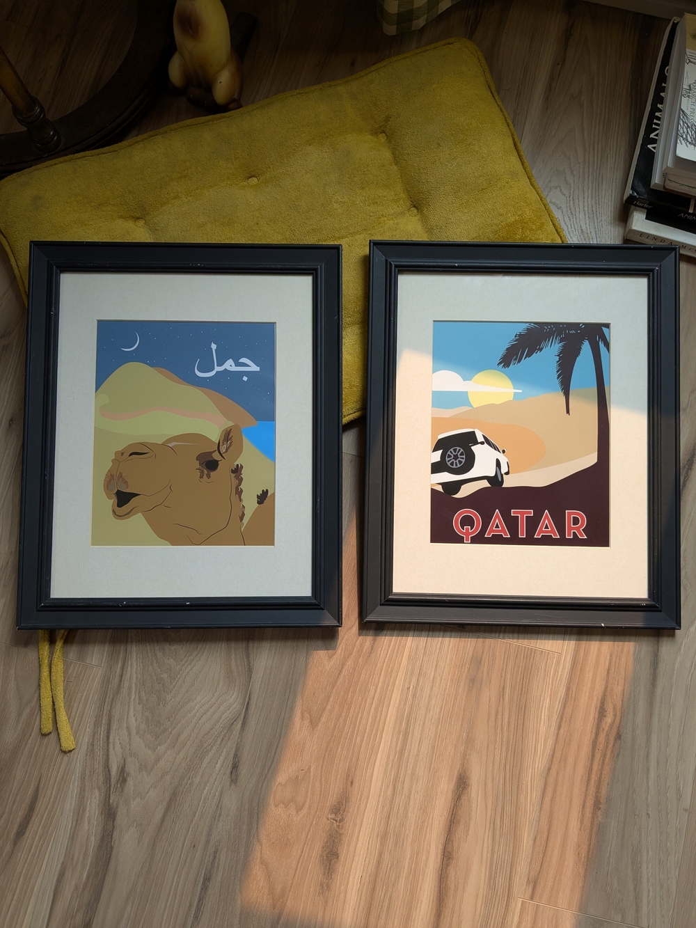 Qatar Camel & Desert Art Prints Set